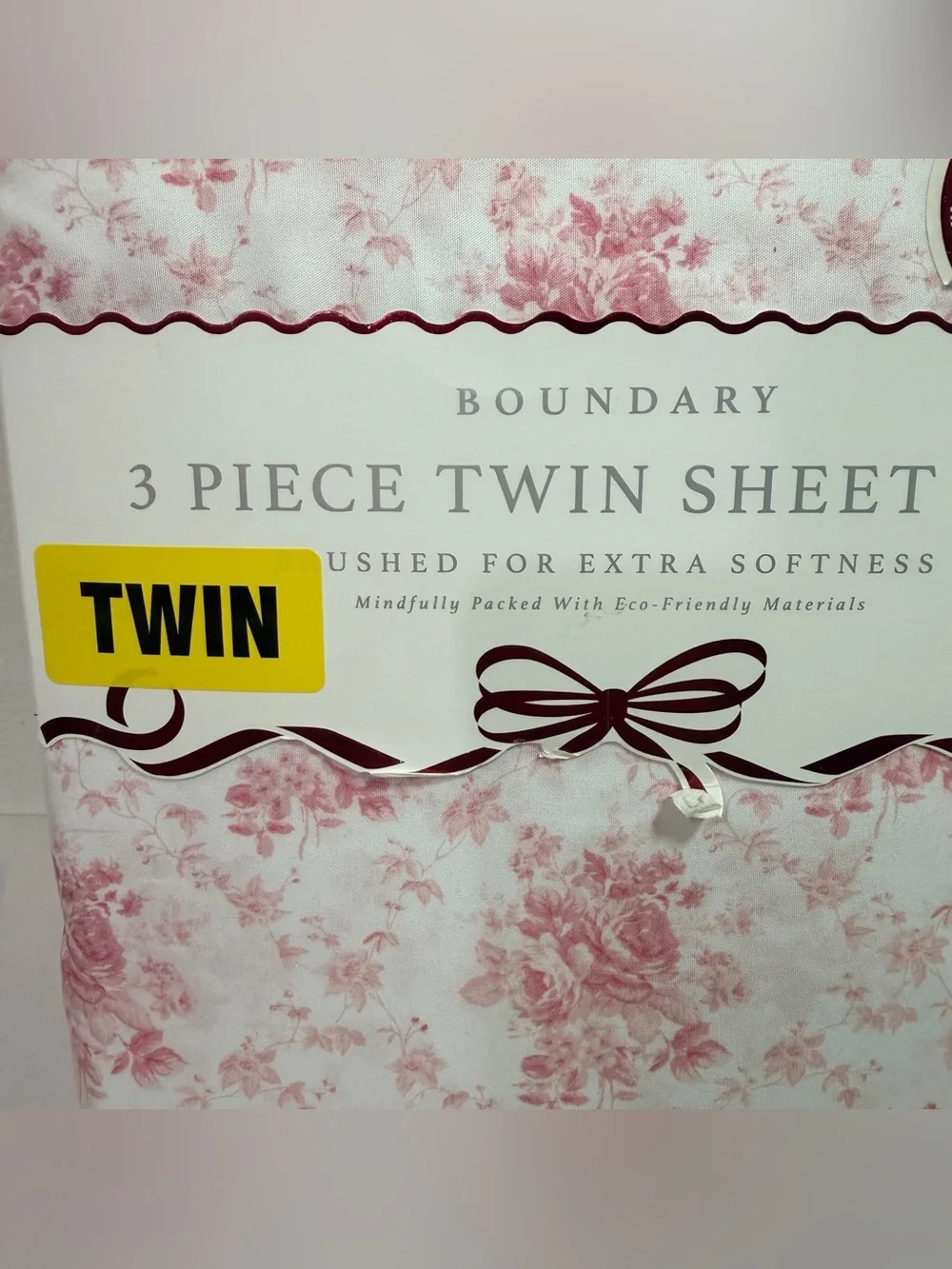 3-Piece Twin Sheet Set in Floral Pink